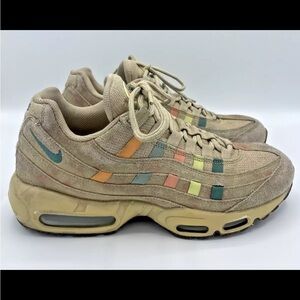 Nike Air Max 95 N7 Fossil Tan Khaki Beige Multicolor Sneakers Sz 8.5 DQ7604-200